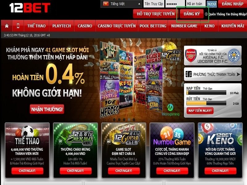 Khuyến mãi 12BET