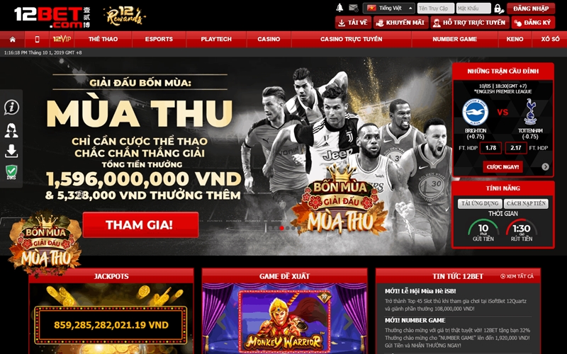 nhà cái thưởng tiền chơi thử tại 12BET