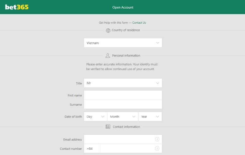 Đăng ký Bet365